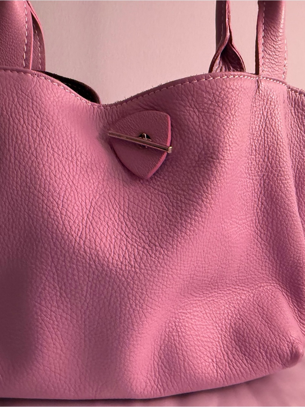 Women’s lilac Leather Tote Bag